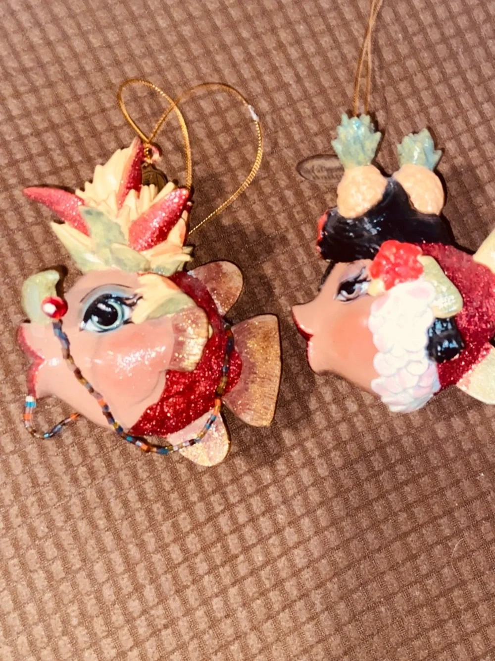 7 Katherine’s Collection - Kissing Fish Ornament - 1.75